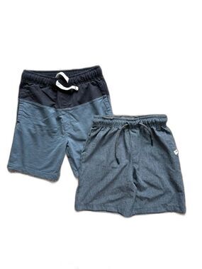 Tommy Bahama Boys Active Shorts Lot Size M 7/8 Gray Stretch Drawstring Athletic